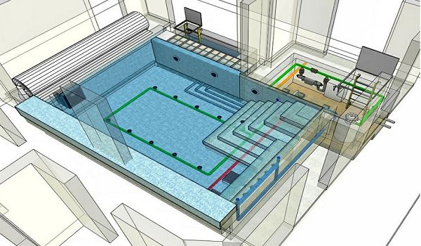 תכנון בריכת שחייה במרתף בית בנוי